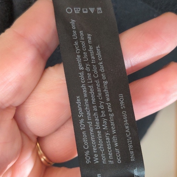 Eileen Fisher Black Cotton Hooded Dress Medium - Picture 6 of 6